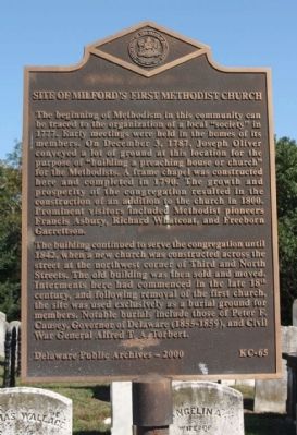 Site of Milford's First Methodist Church Marker image. Click for full size.