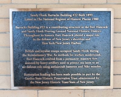 Fort Hancock Barracks 22 Marker image. Click for full size.