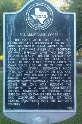 U.S. Army Camel Corps Marker image. Click for full size.