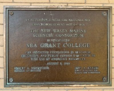 Sea Grant College Plaque image. Click for full size.