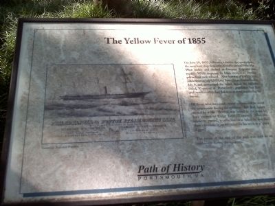 The Yellow Fever of 1855 Marker image. Click for full size.