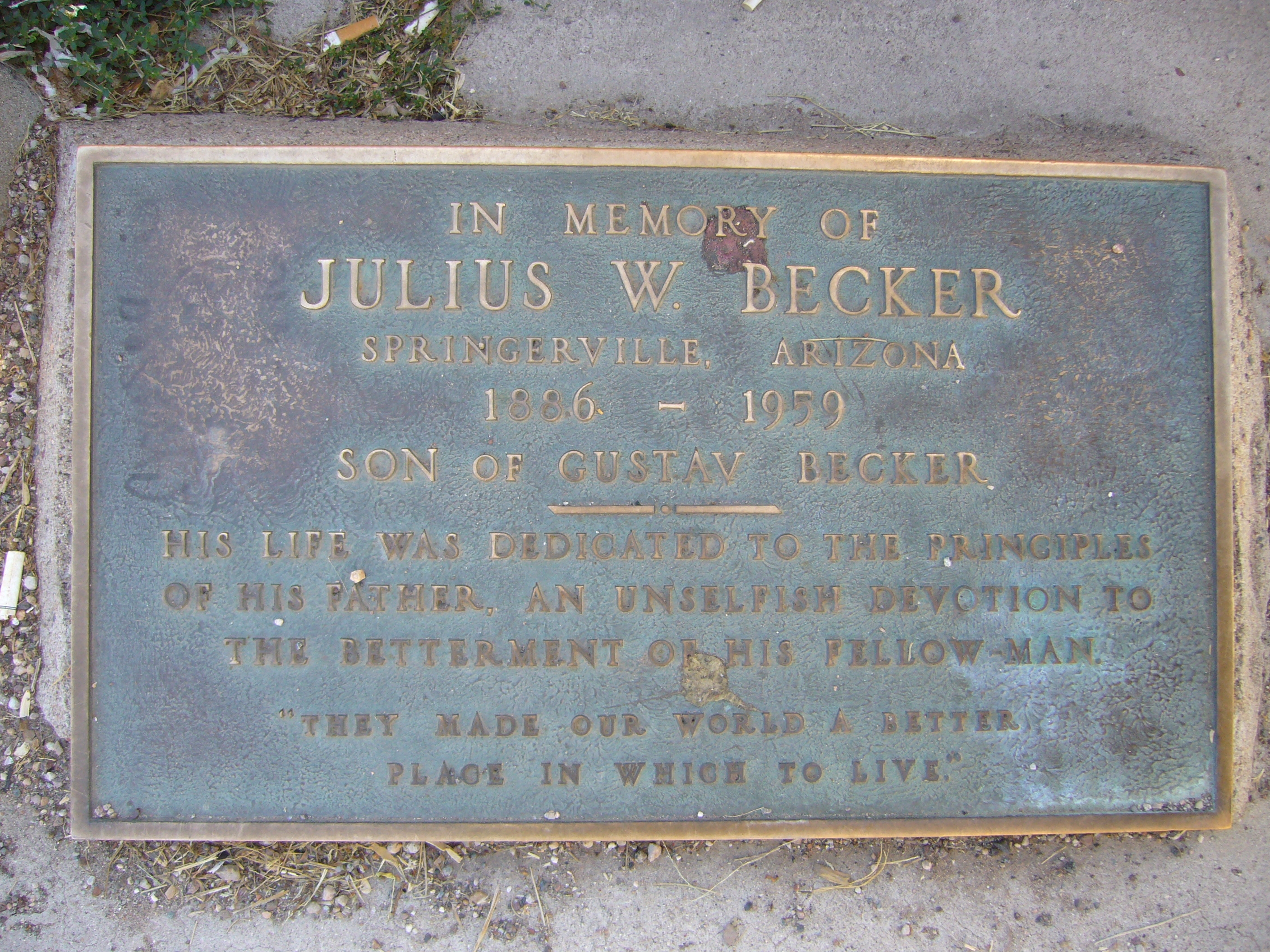Marker to the right of Becker Butte Lookout Marker
