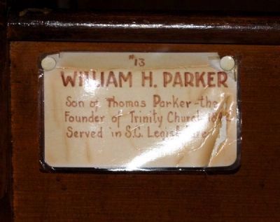 Trinity Episcopal Church Member Plaque #13 -<br>William H. Parker image. Click for full size.