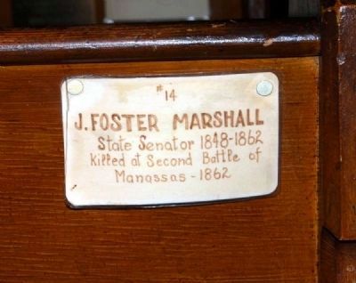 Trinity Episcopal Church Member Plaque #14 -<br>J. Foster Marshall image. Click for full size.