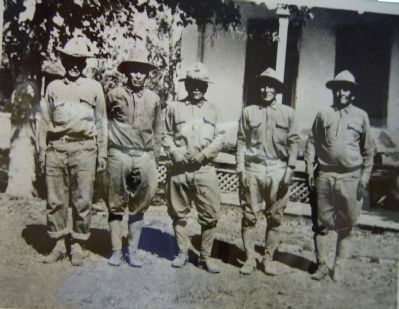 Indian Scouts in front of Adjutant's Office. Click for full size. Indian Scouts in front of Adjutant's Office image. Click for full size.