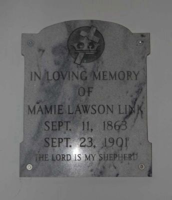 Mamie Lawson Link Plaque image. Click for full size.