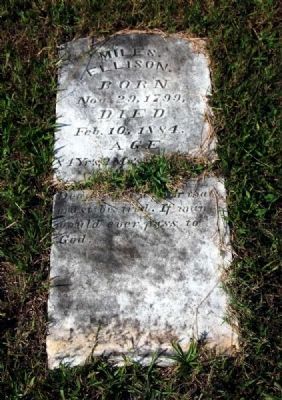 Original Miles Ellison Tombstone image. Click for full size.