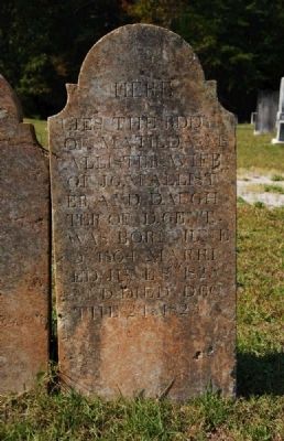 Matilda McAllister Tombstone image. Click for full size.