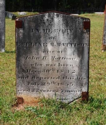 Emeline M. Mattison Tombstone image. Click for full size.