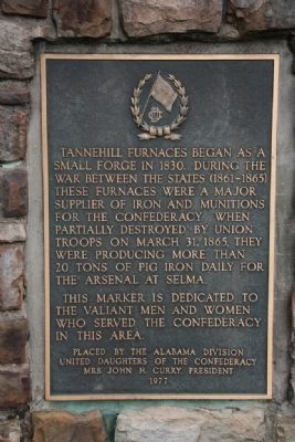 Tannehill Furnaces Marker Side A image. Click for full size.
