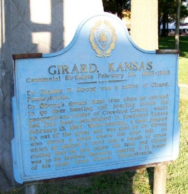Girard, Kansas Marker image. Click for full size.