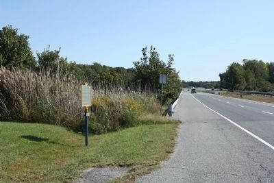 Cedar Creek Hundred Marker, looking south along State Route 1. Click for full size. Cedar Creek Hundred Marker, looking south along State Route 1 image. Click for full size.