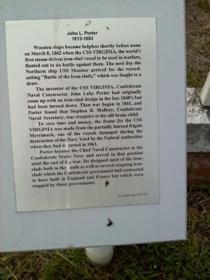 John Luke Porter 1813-1893 Marker. Click for full size. John Luke Porter 1813-1893 Marker image. Click for full size.