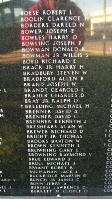 Kansas Vietnam Veterans Memorial Honor Roll image. Click for full size.