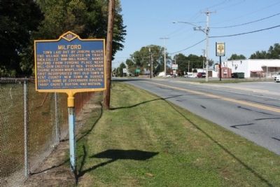 Milford Marker, looking north along N Walnut Street image. Click for full size.