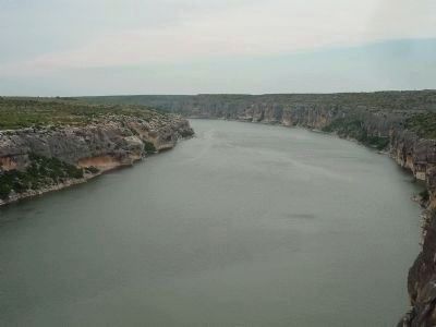 View northward from the Pecos River High Bridge image. Click for full size.