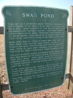 Swan Pond Marker. Click for full size. Swan Pond Marker image. Click for full size.