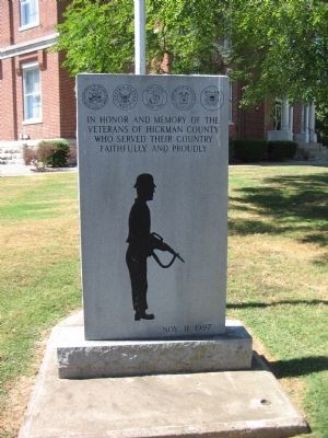 Hickman County Veterans Memorial Marker image. Click for full size.
