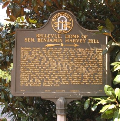 Bellevue, Home of Sen. Benjamin Harvey Hill Marker image. Click for full size.