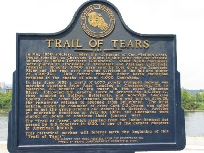 Trail of Tears Marker image. Click for full size.