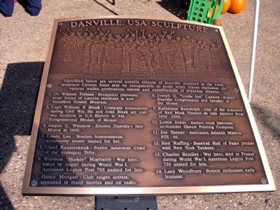 "Danville, USA Sclpture" - Plaque image. Click for full size.