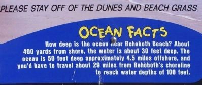 City of Rehoboth Beach Ocean Facts image. Click for full size.