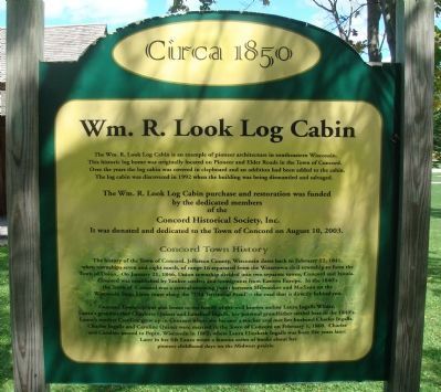 Wm. R. Look Log Cabin Marker image. Click for full size.