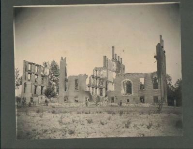Ingleside Seminary Burned Building image. Click for full size.