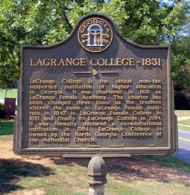 LaGrange College – 1831 Marker. Click for full size. LaGrange College – 1831 Marker image. Click for full size.