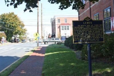 Lewes Marker, looking north towards 3rd Street. Click for full size. Lewes Marker, looking north towards 3rd Street image. Click for full size.