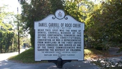 Daniel Carroll of Rock Creek Marker. Click for full size. Daniel Carroll of Rock Creek Marker image. Click for full size.