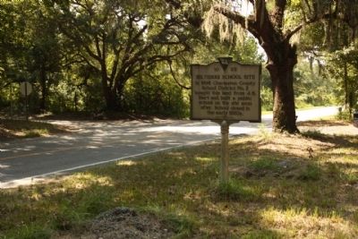 Belvidere School Site Marker, looking south along Chisolm Road image. Click for full size.