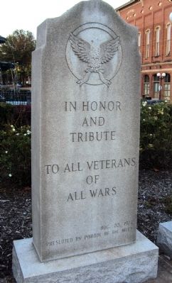 Veterans' Memorial Marker image. Click for full size.