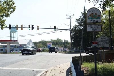Greensboro Marker, seen at intersection MD 314 and southbound MD 313 image. Click for full size.