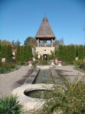 Rose Garden Fountain and Tower at Olbrich Gardens image. Click for full size.