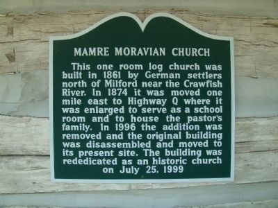 Mamre Moravian Church Marker image. Click for full size.