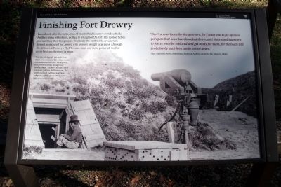 Finishing Fort Drewry Marker image. Click for full size.