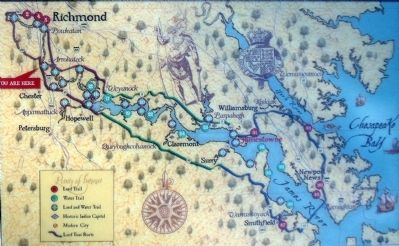 Map of Captian John Smith’s Trail. Click for full size. Map of Captian John Smith’s Trail image. Click for full size.