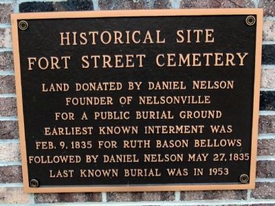 Fort Street Cemetery Marker image. Click for full size.