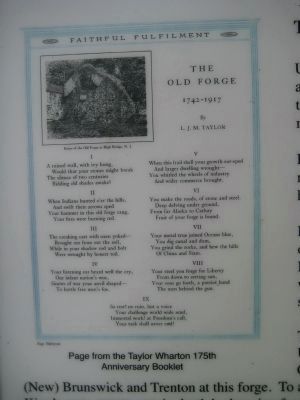 Upper Left Detail of Marker - The Old Forge Poem image. Click for full size.