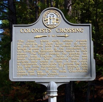 Colonists’ Crossing Marker. Click for full size. Colonists’ Crossing Marker image. Click for full size.