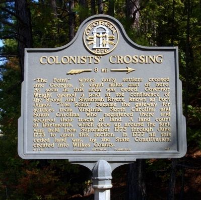 Colonists’ Crossing Marker image. Click for full size.