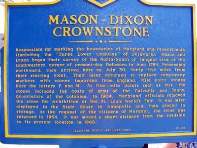 Mason-Dixon Crownstone Marker image. Click for full size.