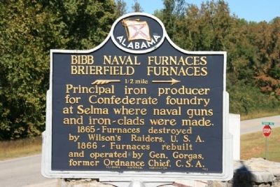 Bibb Naval Furnaces Brierfield Furnaces Marker image. Click for full size.
