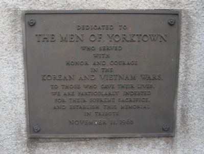 Yorktown Korean and Vietnam Wars Monument image. Click for full size.