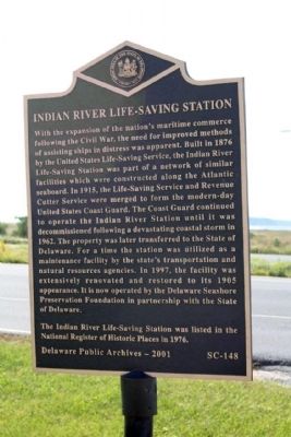 Indian River Life-Saving Station Marker image. Click for full size.