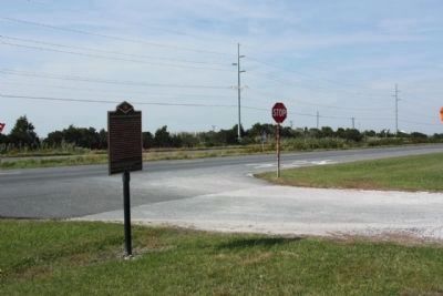 Indian River Life-Saving Station Marker, looking north along Coastal Highway image. Click for full size.