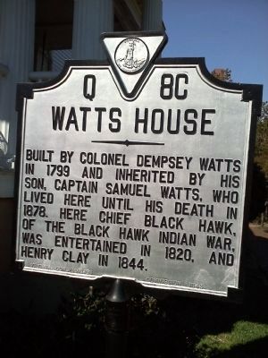 Watts House Marker image. Click for full size.