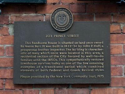203 Prince Street Marker. Click for full size. 203 Prince Street Marker image. Click for full size.