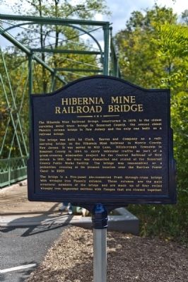 Hibernia Mine Railroad Bridge Marker image. Click for full size.